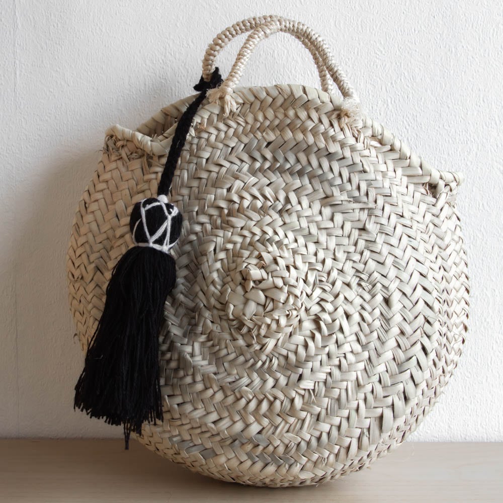 Runde Korbtasche BLACK Runde Korbtasche BLACK