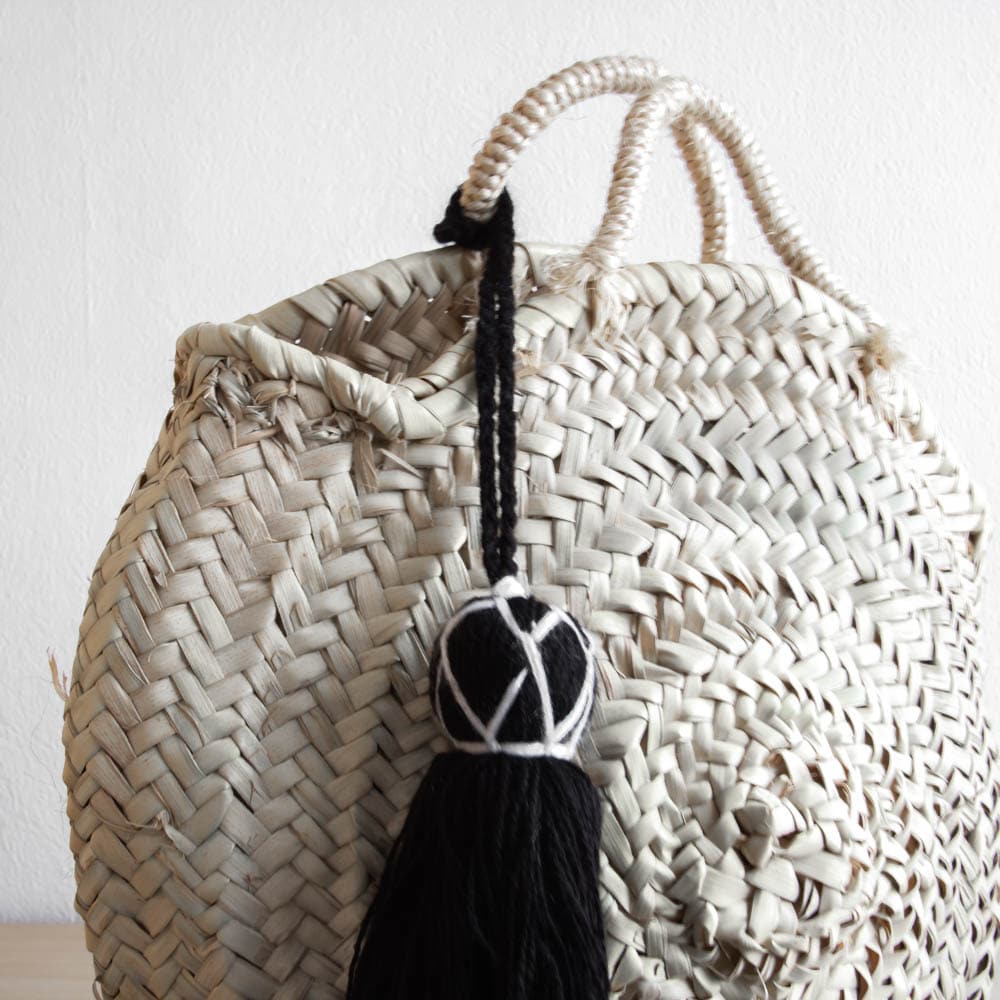 Runde Korbtasche BLACK Runde Korbtasche BLACK