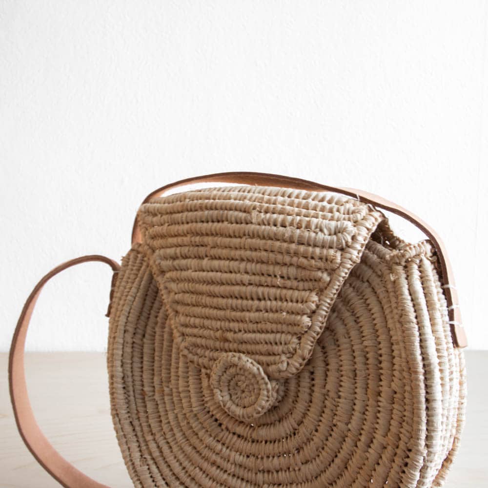 Runde Korbtasche RAFFIA aus Bast Runde Korbtasche RAFFIA aus Bast