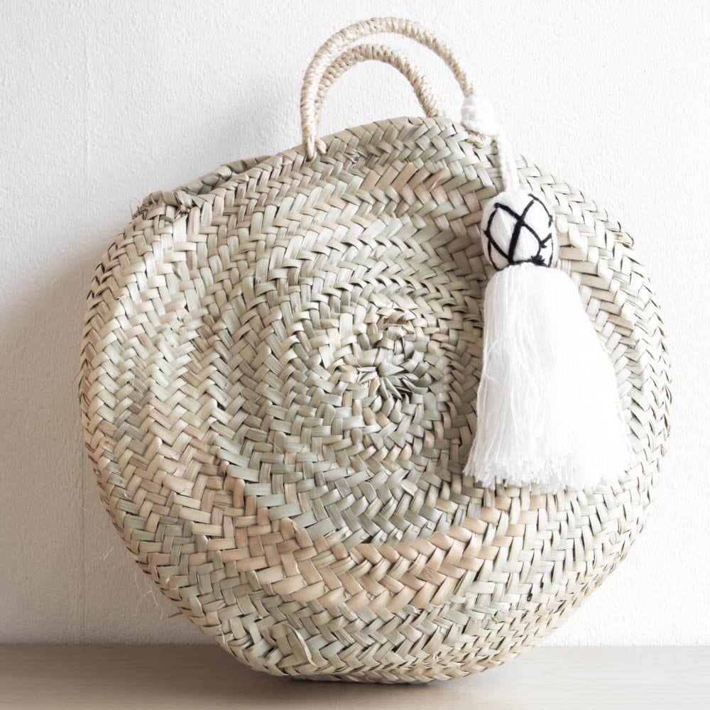 Runde Korbtasche WHITE Runde Korbtasche WHITE
