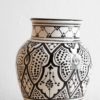 Marokkanische Vase WARDA in schwarz weiß