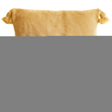 SEnfgelbes Pompom Kissen