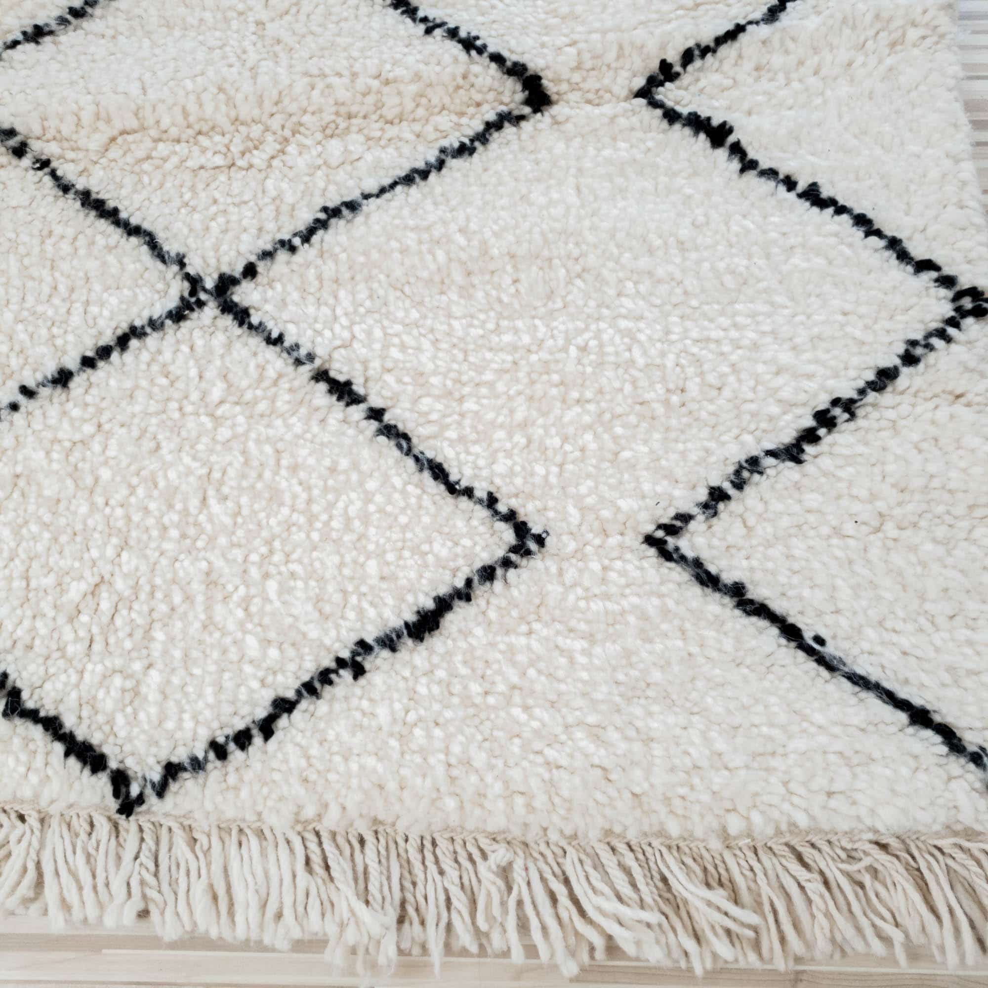 Marokkanischer Beni Ourain Teppich zickzack Marokkanischer Beni Ourain Teppich zickzack