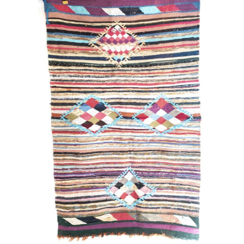 Marokkanischer Kilim Flickenteppich Boucherouite