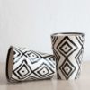 Marokkanische Tassen TARGET mit geometrischem Muster in schwarz weiß