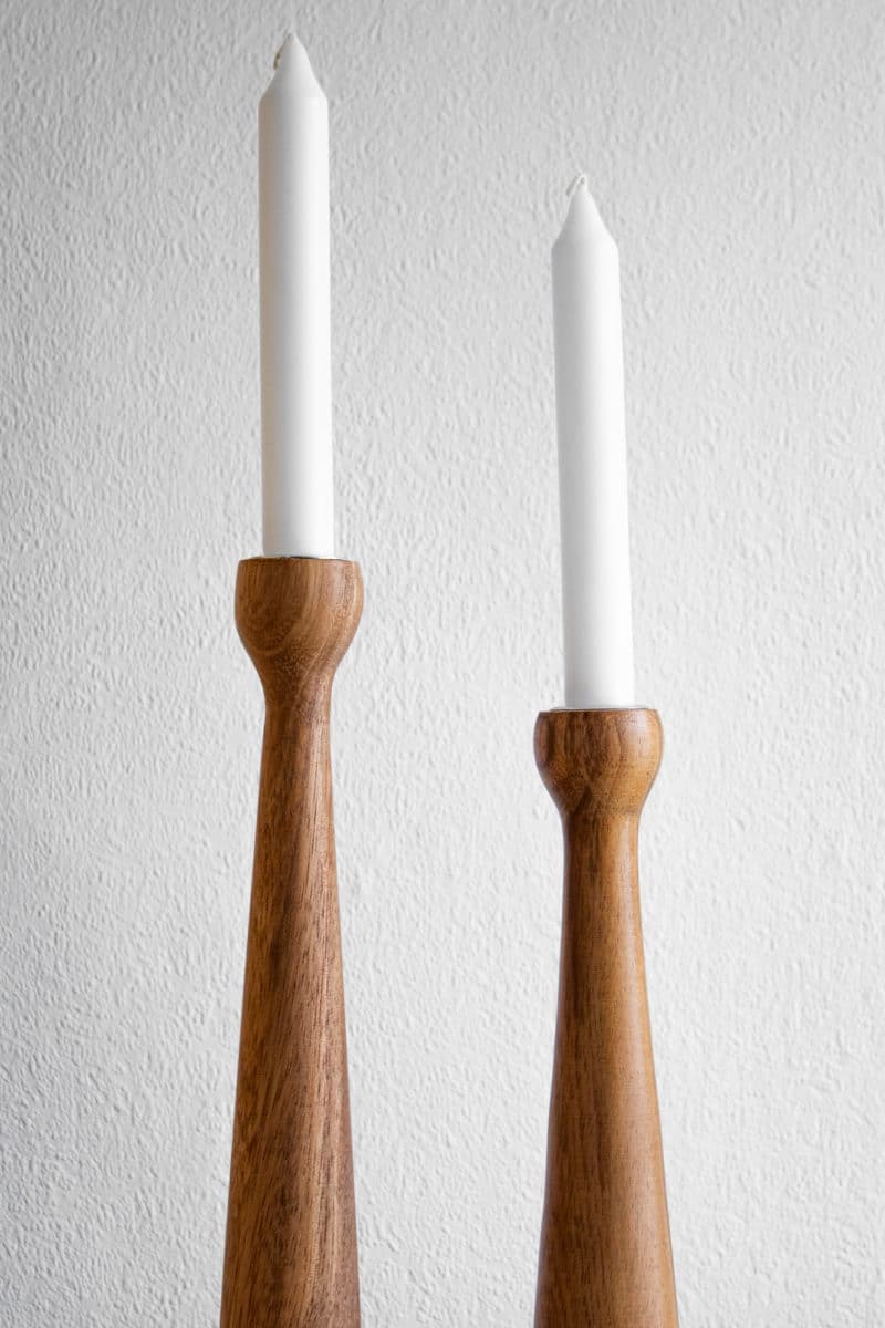 Kerzenhalter Set aus Akazienholz