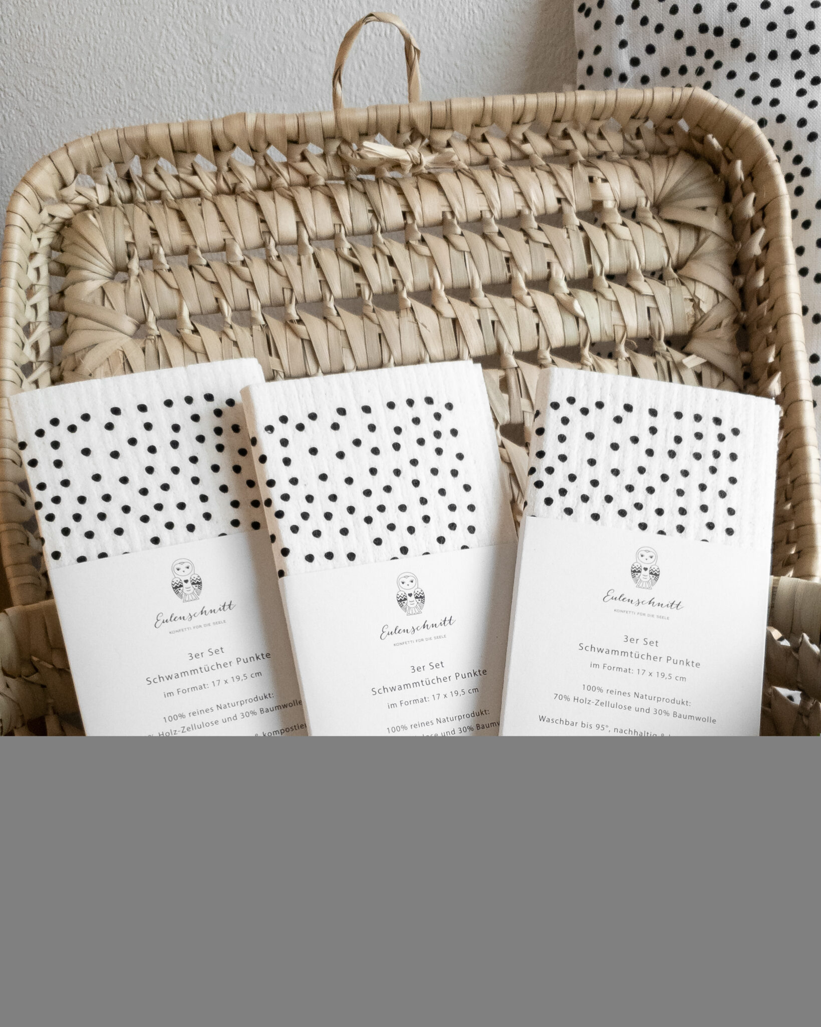 Gepunktete Schwammtücher von Eulenschnitt Gepunktete Schwammtücher von Eulenschnitt