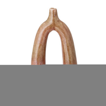 orange Vase von Bloomingville ringförmig für Trockenblumen