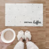 Fußmatte von Eulenschnitt Erstmal Kaffee mit Punkten