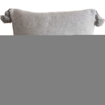 Pompom Kissenhülle GREY