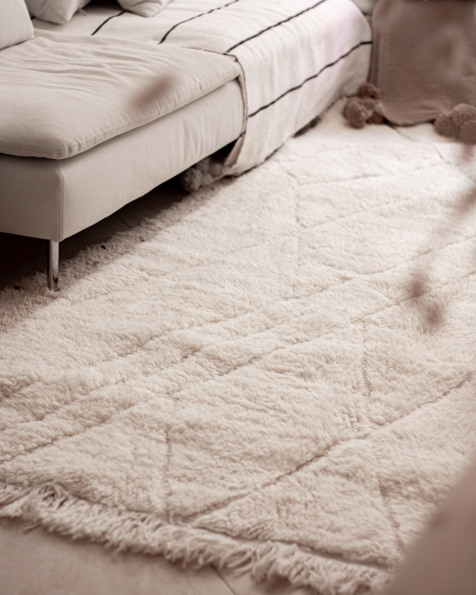 Beni Mrirt 1,50m x 2,40m - cremefarbener Wollteppich Beni Mrirt 1,50m x 2,40m - cremefarbener Wollteppich