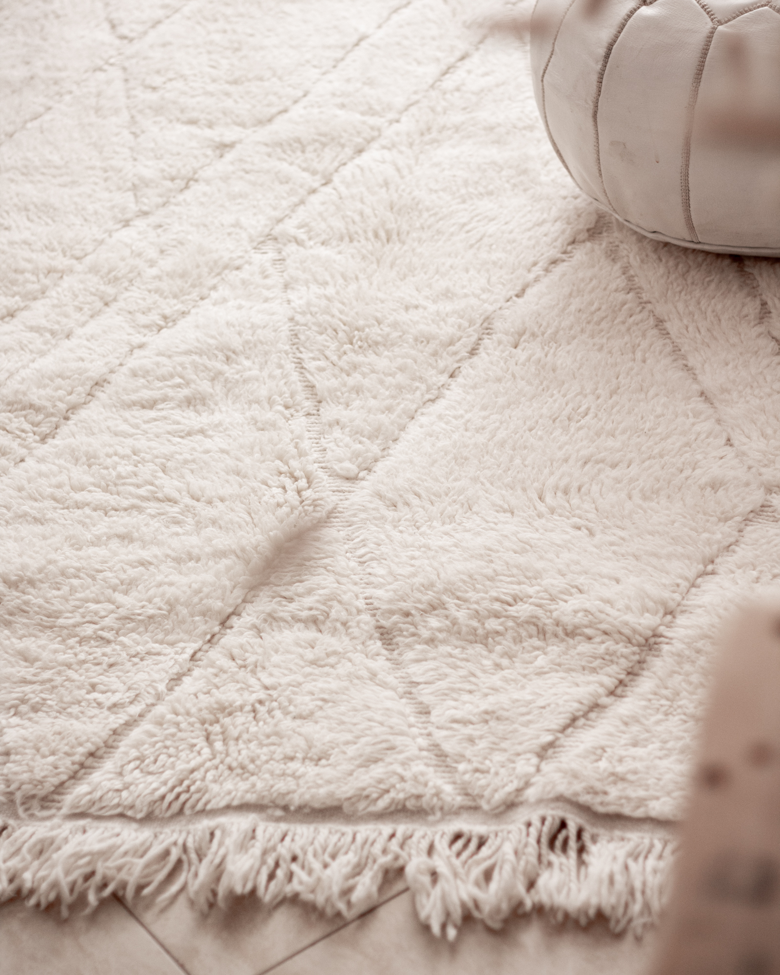 Beni Mrirt 1,50m x 2,40m - cremefarbener Wollteppich Beni Mrirt 1,50m x 2,40m - cremefarbener Wollteppich