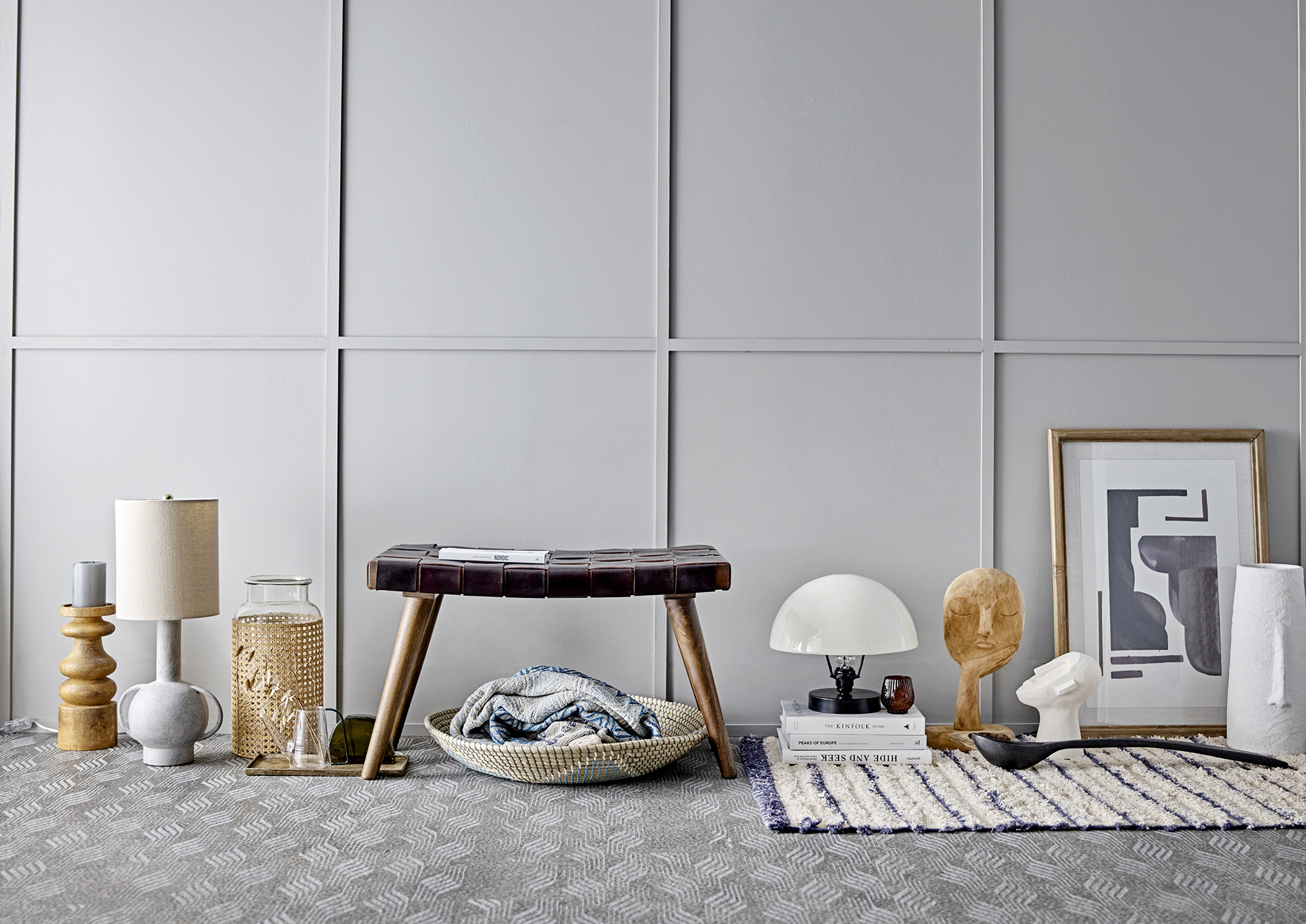 Bloomingville - Cacia Holzskulptur Gesicht mit Hand